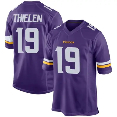 Men's Game Adam Thielen Minnesota Vikings Purple Team Color Jersey