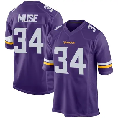 Men's Game Nick Muse Minnesota Vikings Purple Team Color Jersey