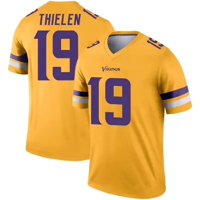 Men's Legend Adam Thielen Minnesota Vikings Gold Inverted Jersey