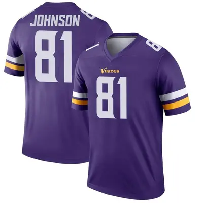 Men's Legend Bisi Johnson Minnesota Vikings Purple Jersey
