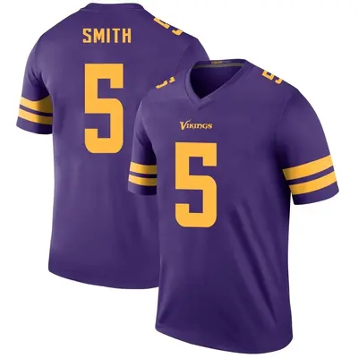 Men's Legend Tye Smith Minnesota Vikings Purple Color Rush Jersey