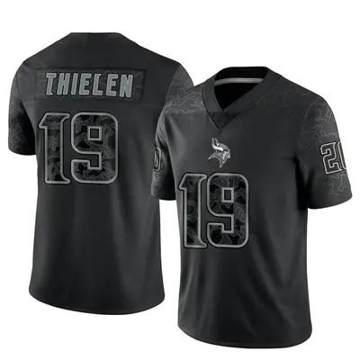 Men's Limited Adam Thielen Minnesota Vikings Black Reflective Jersey