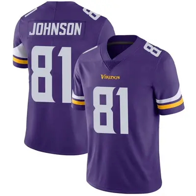 Men's Limited Bisi Johnson Minnesota Vikings Purple Team Color Vapor Untouchable Jersey