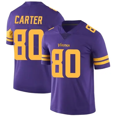Men's Limited Cris Carter Minnesota Vikings Purple Color Rush Jersey