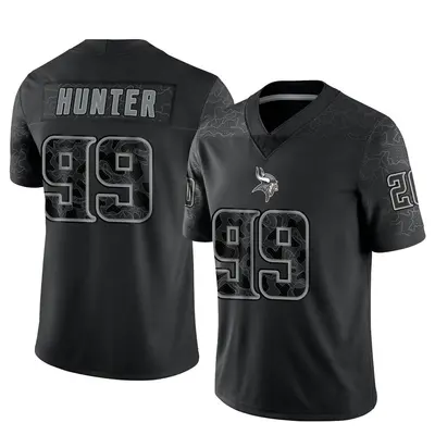 Men's Limited Danielle Hunter Minnesota Vikings Black Reflective Jersey