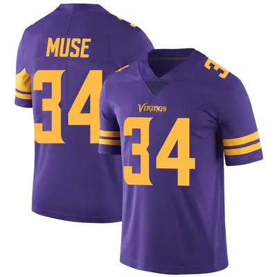 Men's Limited Nick Muse Minnesota Vikings Purple Color Rush Jersey