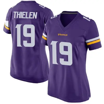 Women's Game Adam Thielen Minnesota Vikings Purple Team Color Jersey