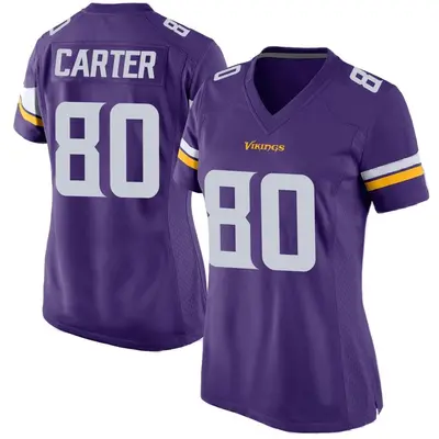 Women's Game Cris Carter Minnesota Vikings Purple Team Color Jersey