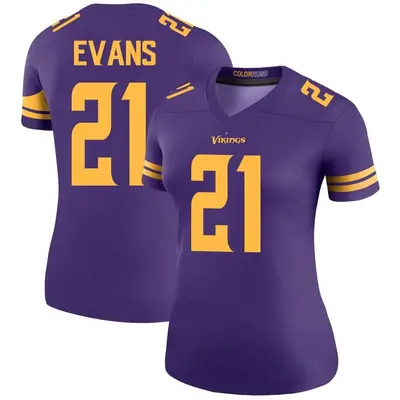 Women's Legend Akayleb Evans Minnesota Vikings Purple Color Rush Jersey