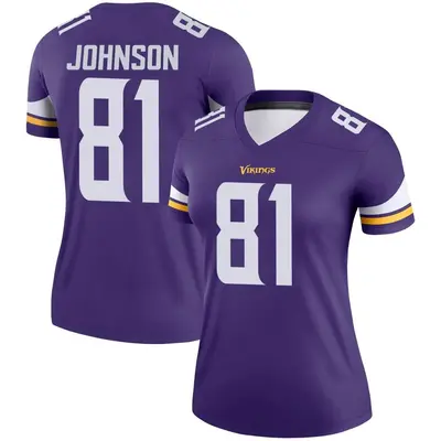 Women's Legend Bisi Johnson Minnesota Vikings Purple Jersey