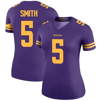 Women's Legend Tye Smith Minnesota Vikings Purple Color Rush Jersey