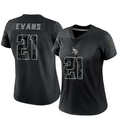 Women's Limited Akayleb Evans Minnesota Vikings Black Reflective Jersey