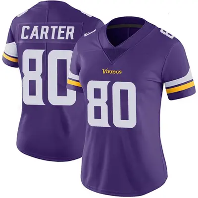 Women's Limited Cris Carter Minnesota Vikings Purple Team Color Vapor Untouchable Jersey