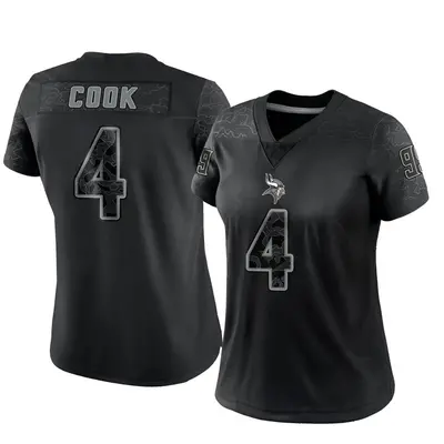 Women's Limited Dalvin Cook Minnesota Vikings Black Reflective Jersey