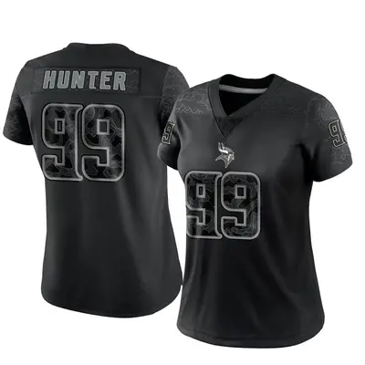 Women's Limited Danielle Hunter Minnesota Vikings Black Reflective Jersey