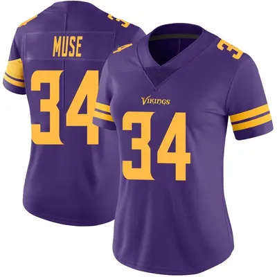 Women's Limited Nick Muse Minnesota Vikings Purple Color Rush Jersey