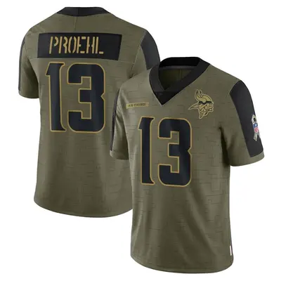 Youth Limited Blake Proehl Minnesota Vikings Olive 2021 Salute To Service Jersey