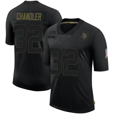 Youth Limited Ty Chandler Minnesota Vikings Black 2020 Salute To Service Jersey